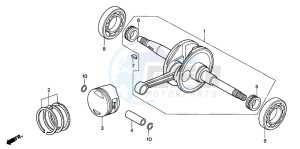 SH150 125 drawing CRANKSHAFT/PISTON