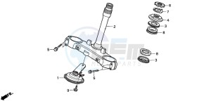 RVF750R drawing STEERING STEM