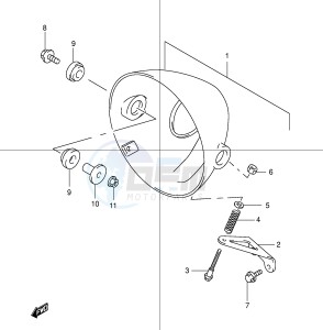 GSF600 (E2) Bandit drawing HEADLAMP HOUSING (WITH OUT COWLING)