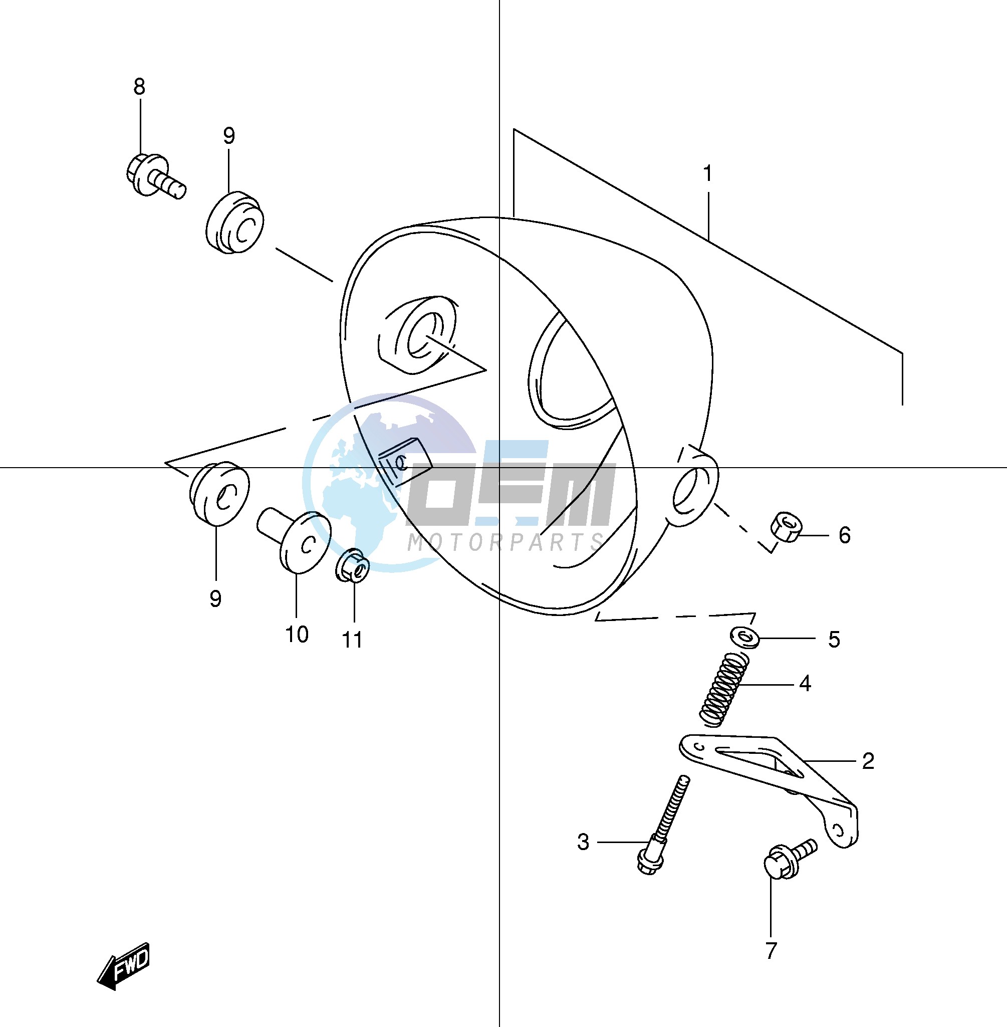 HEADLAMP HOUSING (WITH OUT COWLING)