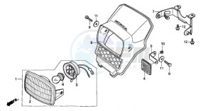 MT50F drawing HEADLIGHT (B/H/SD)