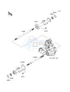 KAF400 C [MULE 610 4X4 HARDWOODS GREEN HD] (C1) C1 drawing REAR AXLE