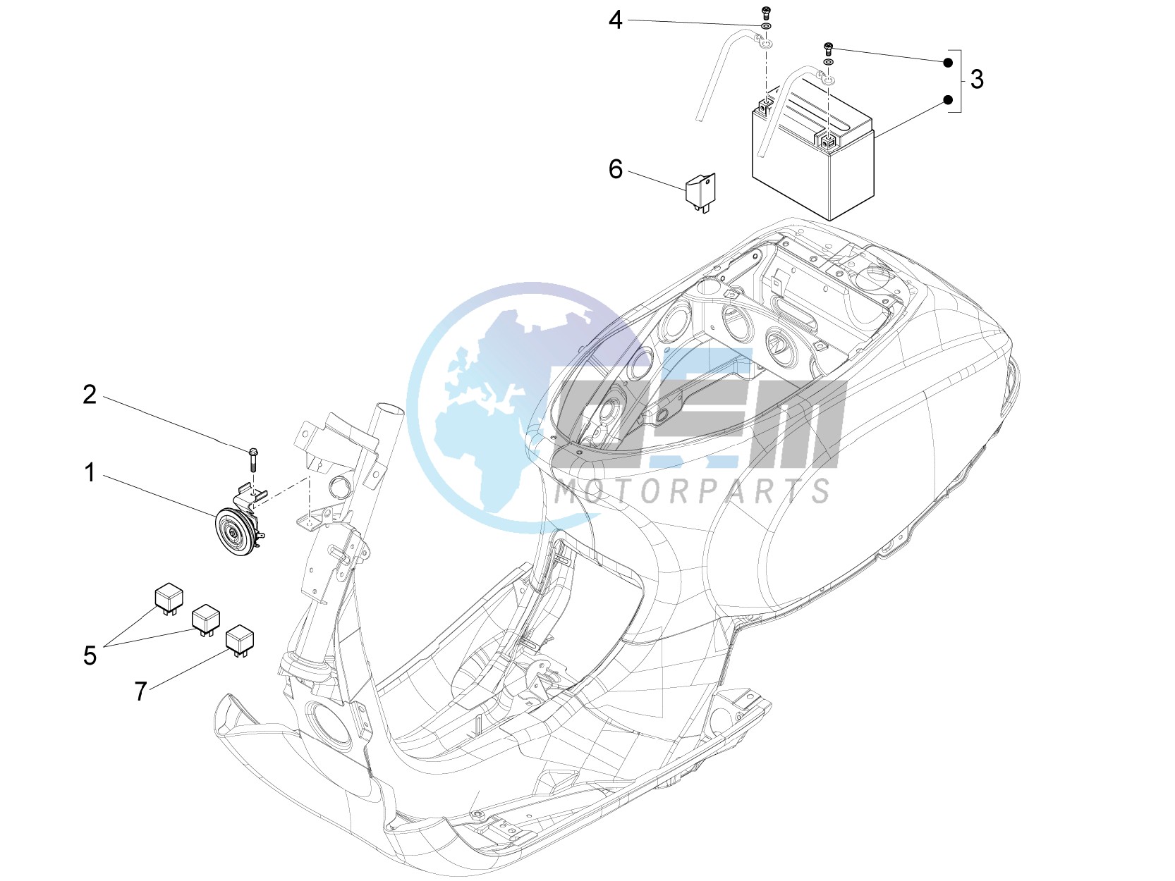 Remote control switches - Battery - Horn