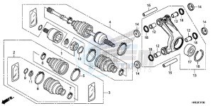 TRX500FM6H Europe Direct - (ED) drawing REAR KNUCKLE/REAR DRIVESHAFT