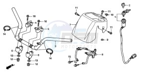 TRX250TM FOURTRAX drawing HANDLE PIPE