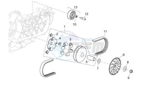 Sport City Street 125 4t 4v e3 drawing Variator assembly