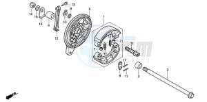 VF750CD drawing REAR BRAKE PANEL