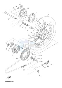 XT660ZA XT660Z ABS TENERE (2BE4 2BE4 2BE4) drawing REAR WHEEL