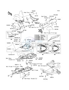 ZX 1000 D [NINJA ZX-10R] (D6F-D7FA) D6F drawing SIDE COVERS_CHAIN COVER