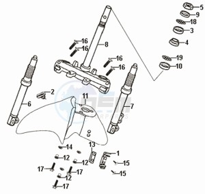 FIDDLE II 50 NEW ENGINE drawing STRG. STEM  FRONT  CUSHION