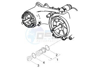 LX 50 4T 2V 25 Kmh Touring NL drawing Flywheel magneto cover - Oil filter