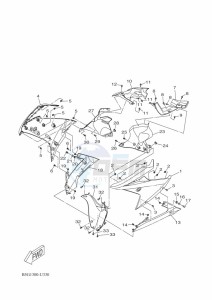 YZF125-A YZF-R125 (B5G5) drawing LEG SHIELD