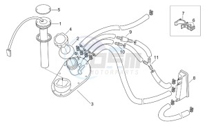 Leonardo 125-150 drawing Fuel level sensor 96 M.I.B and 97