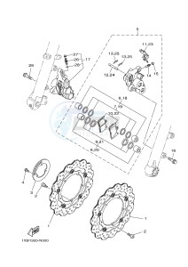 MT07A MT-07 ABS 700 (1XB1 1XB2) drawing FRONT BRAKE CALIPER