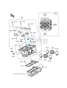 NINJA_300_ABS EX300BDF XX (EU ME A(FRICA) drawing Cylinder Head