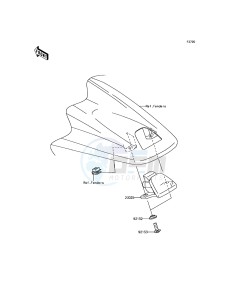 KLX450R KLX450AFF EU drawing Taillight(s)