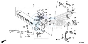 SH125E SH125 E drawing FRONT BRAKE MASTER CYLINDER