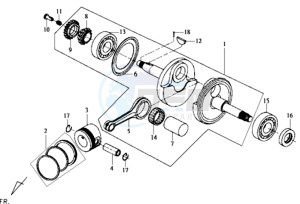 JOYRIDE 125 drawing CRANKSHAFT / PISTON / PISTON RING