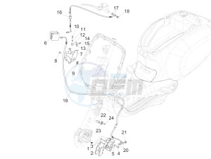 Primavera 150 4T 3V iGET ABS (EMEA) drawing Brakes pipes - Calipers (ABS)