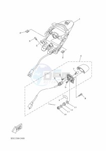 YZF125-A YZF-R125 (BGV2) drawing TAILLIGHT