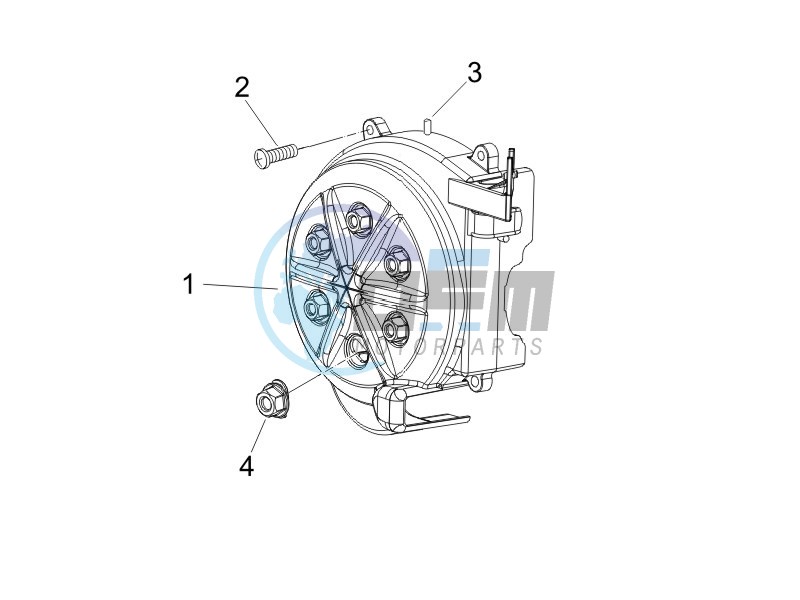 Flywheel magneto cover - Oil filter