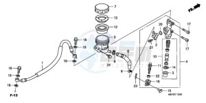 CBF600N9 Europe Direct - (ED / 25K) drawing REAR BRAKE MASTER CYLINDER (CBF600S/N)