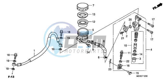 REAR BRAKE MASTER CYLINDER (CBF600S/N)