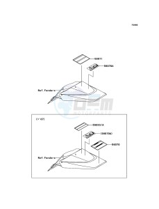 KLX110 KLX110A8F EU drawing Labels