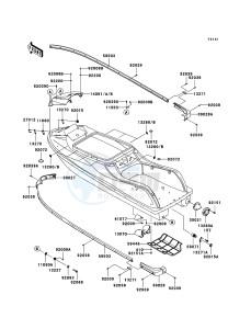 JET SKI 800 SX-R JS800A7F FR drawing Hull