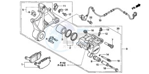 CB1300SA CB1300SUPERBOLD'OR drawing REAR BRAKE CALIPER