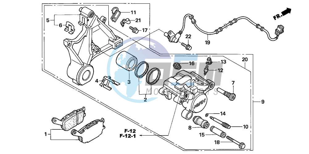 REAR BRAKE CALIPER