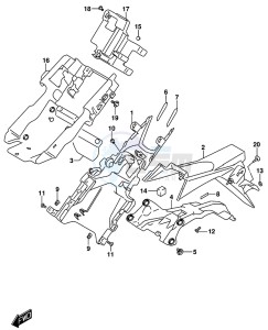 GSX-R1000 ARZ drawing REAR FENDER