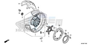 VFR1200XE CrossTourer - VFR1200X 2ED - (2ED) drawing REAR WHEEL