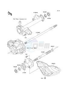 KLF 300 B [BAYOU 300] (B10-B14) [BAYOU 300] drawing REAR AXLE