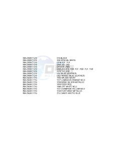 RM-Z450 (E19) drawing * COLOR CHART *