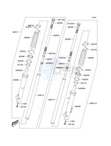 KLX 125 B [KLX125L] (B1-B3) [KLX125L] drawing FRONT FORK