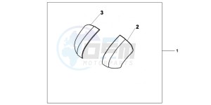 XL1000VAB drawing PANNIER SCUFF PAD SET A