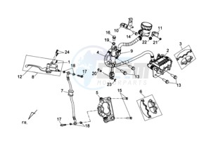 WOLF 125 EFI drawing BRAKE LEVER / BRAKE CALIPER / BRAKE LINES