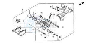 CBR600SE drawing REAR BRAKE CALIPER