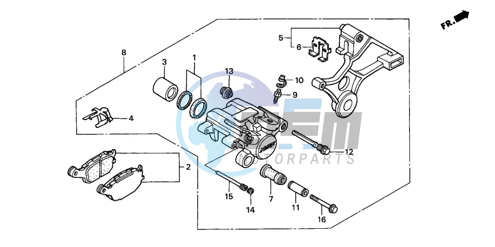 REAR BRAKE CALIPER