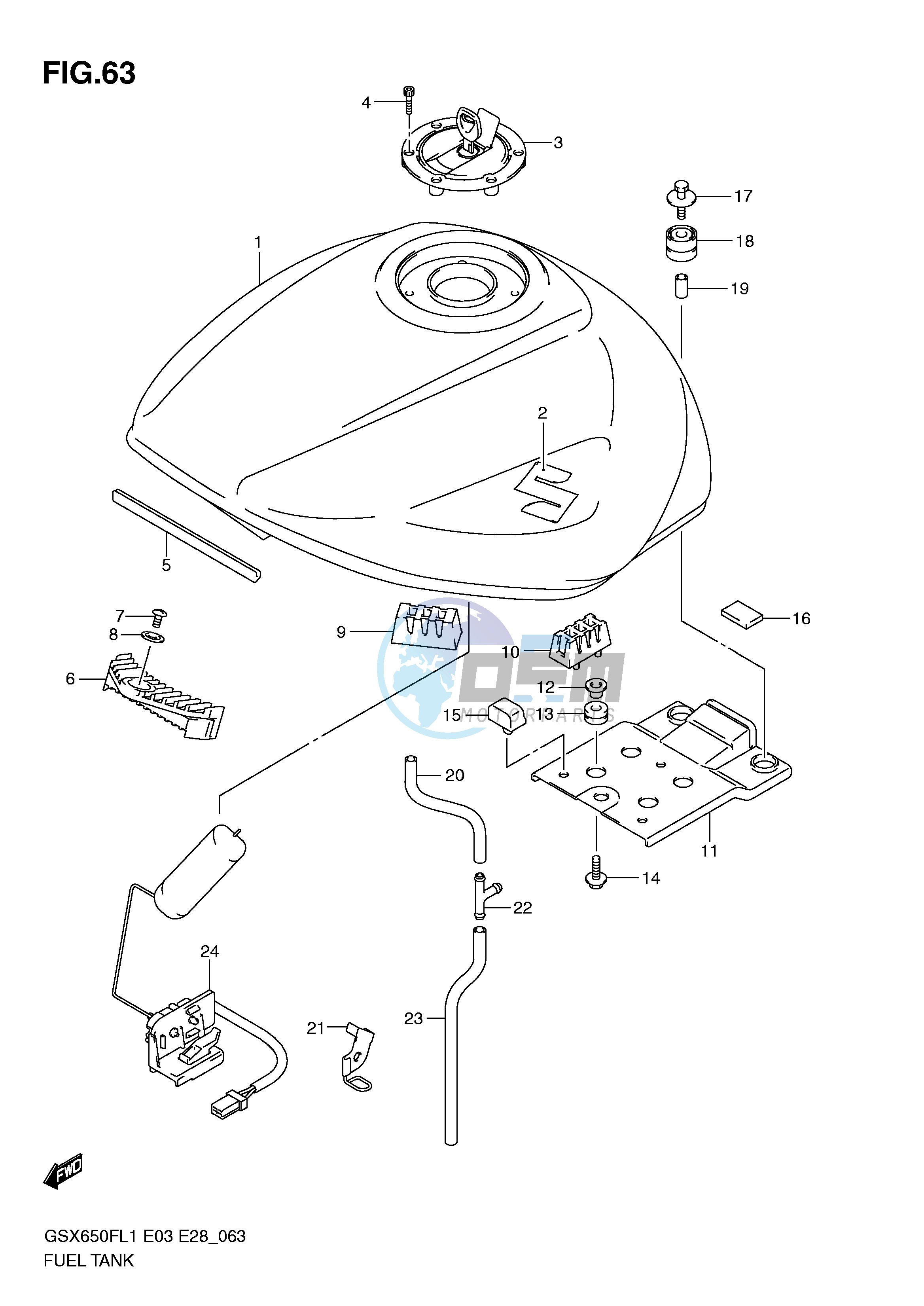 FUEL TANK (GSX650FL1 E33)