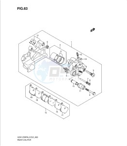 GSX1250 FA drawing REAR CALIPER