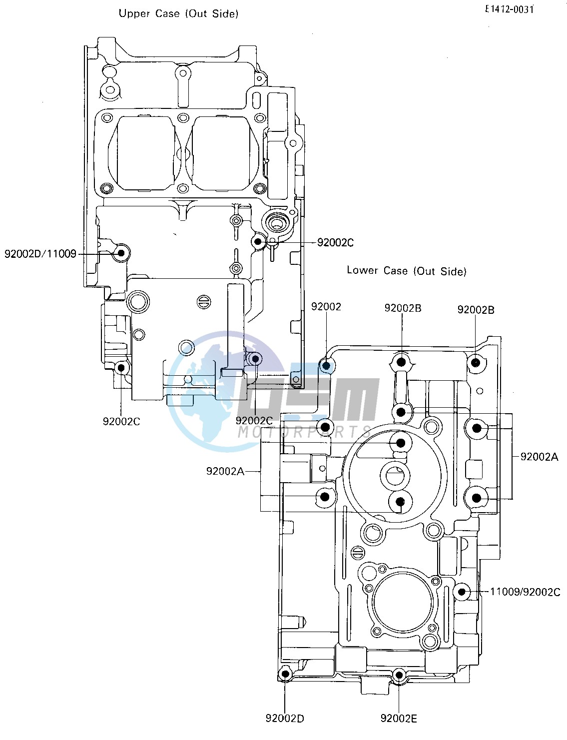 CRANKCASE BOLT & STUD PATTERN