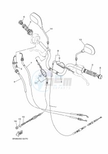 YBR125E (BN9J) drawing STEERING HANDLE & CABLE