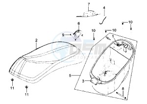 MIO - 50 cc drawing SEAT-CASE HELMET