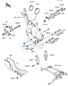 KX 250 E [KX250] (E1) [KX250] drawing FRAME FITTINGS