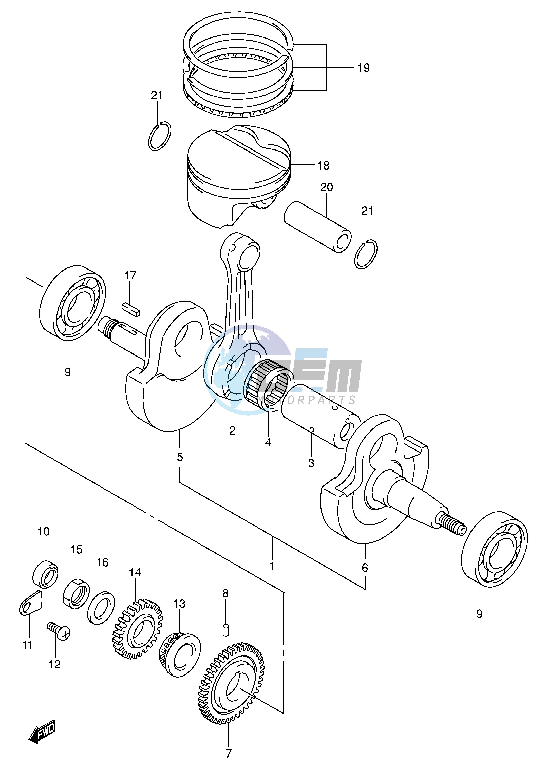 CRANKSHAFT (MODEL K1 K2 K3 K4)