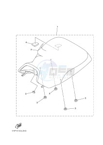 YFM550FWA YFM550DF GRIZZLY 550 (1NPF) drawing SEAT