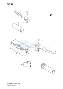 VS1400 (E3-E28) INTRUDER drawing HANDLE LEVER