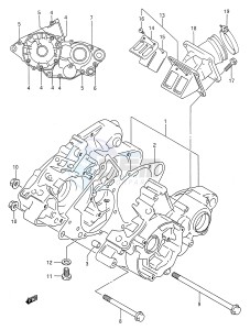 RM125 (E28) drawing CRANKCASE (MODEL L M)